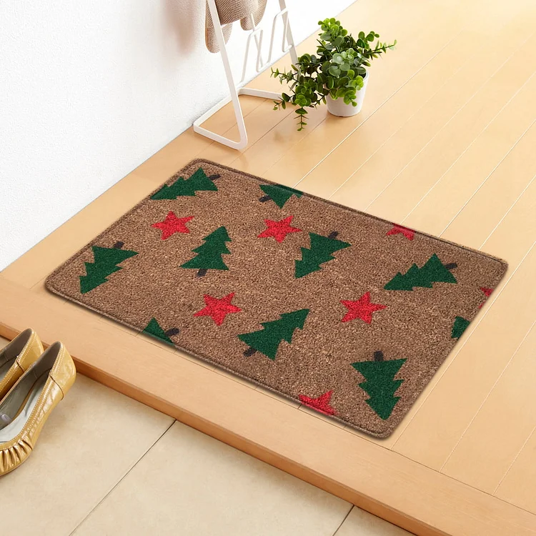 Non-Slip Doormat Rug Christmas Tree Series Indoor/Outdoor Door Mat