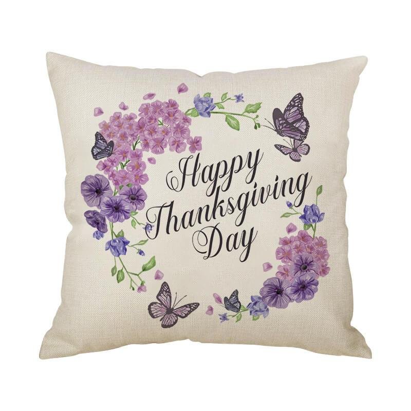 Thanksgiving Decor Wreath Throw Pillow F-BlingPainting-Customized Products Make Great Gifts