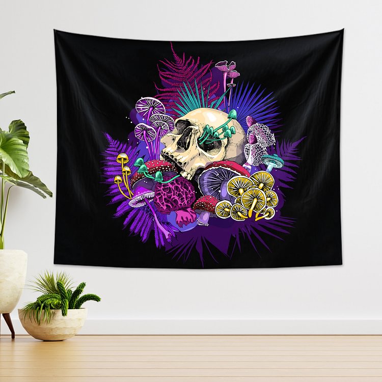 Psychedelic Mushroom Fantasy Plant Tapestry Wall Hanging Living Room Bedroom Decor Type E-BlingPainting-Customized Products Make Great Gifts