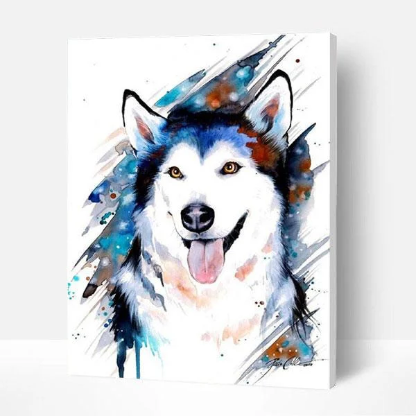 Paint by Numbers Kit -  Painted Dog-BlingPainting-Customized Products Make Great Gifts