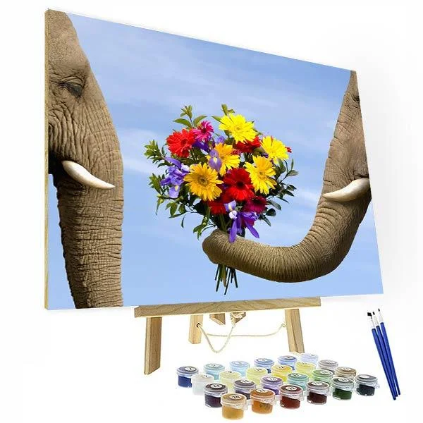 Paint by Numbers Kit - Send You Flowers-BlingPainting-Customized Products Make Great Gifts