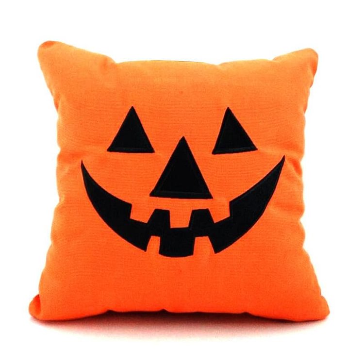 Halloween Decor Linen Emoji Throw Pillow H-BlingPainting-Customized Products Make Great Gifts