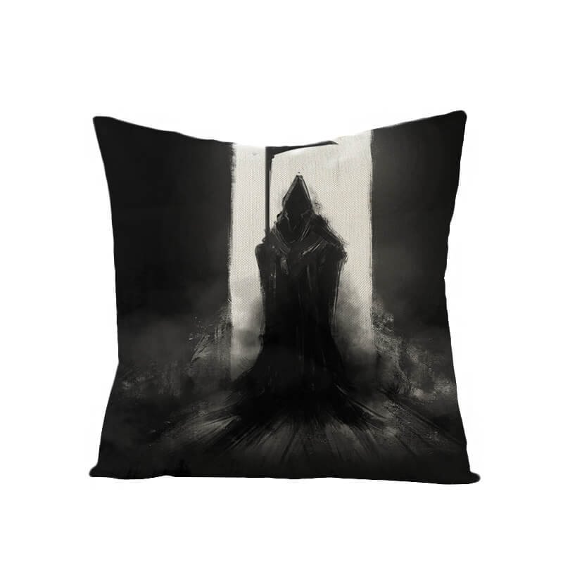 Halloween Decor Linen Grim Reaper Throw Pillow-BlingPainting-Customized Products Make Great Gifts