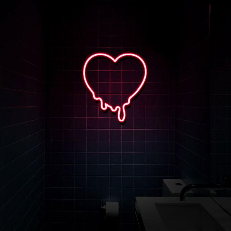 Melting Heart Neon Sign-BlingPainting-Customized Products Make Great Gifts