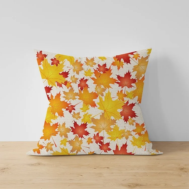 Falling Maple Leaf Throw Pillow Home Decor-BlingPainting-Customized Products Make Great Gifts