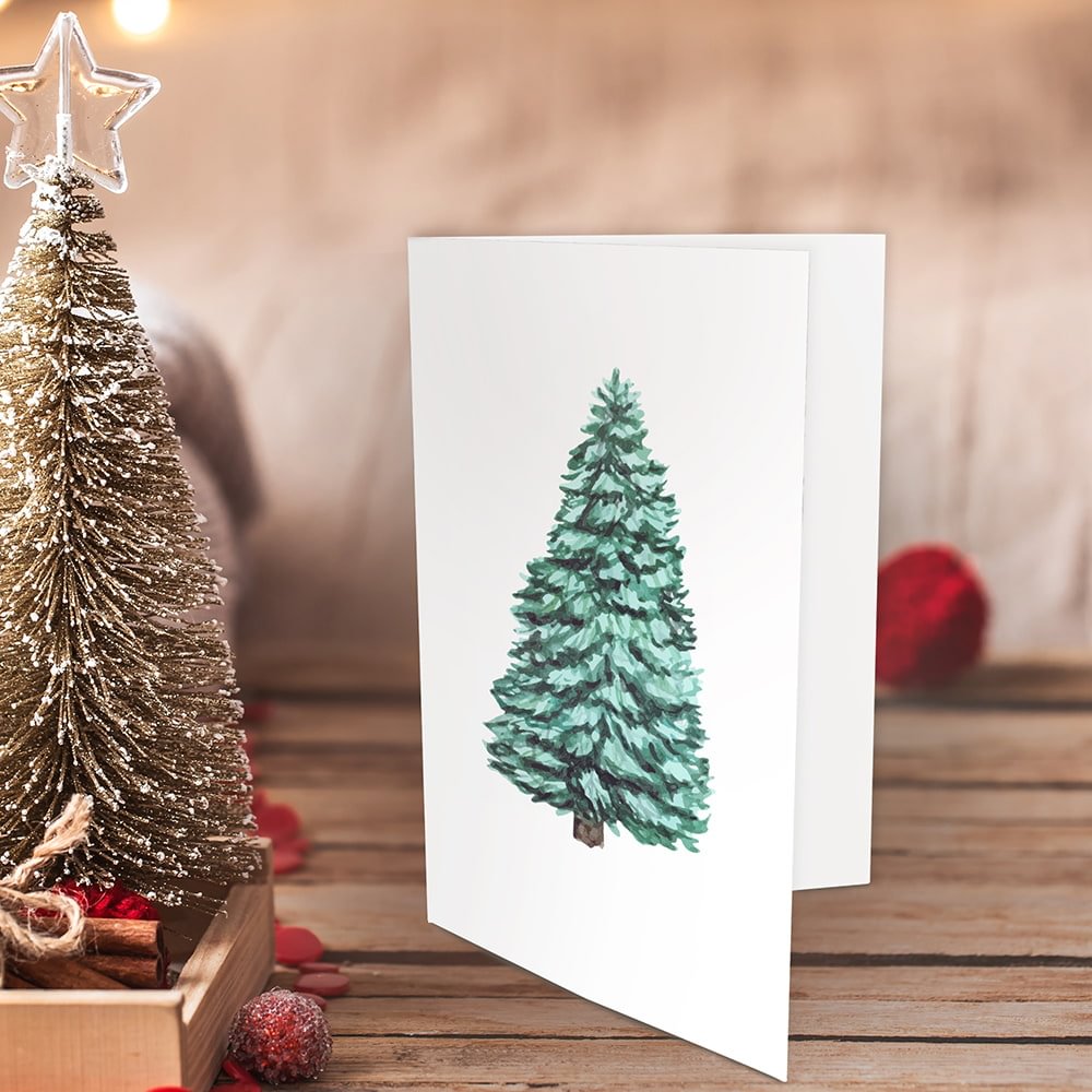 Christmas Tree Card with Envelope 5*7 IN - Creative Gifts 2021-BlingPainting-Customized Products Make Great Gifts