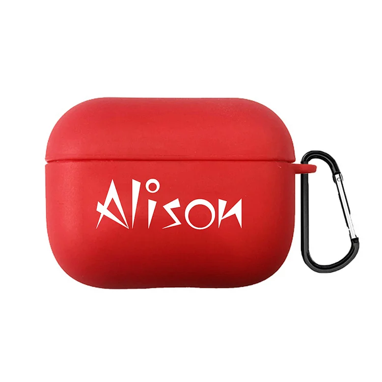 Custom Text Airpods Pro Case with Keychain