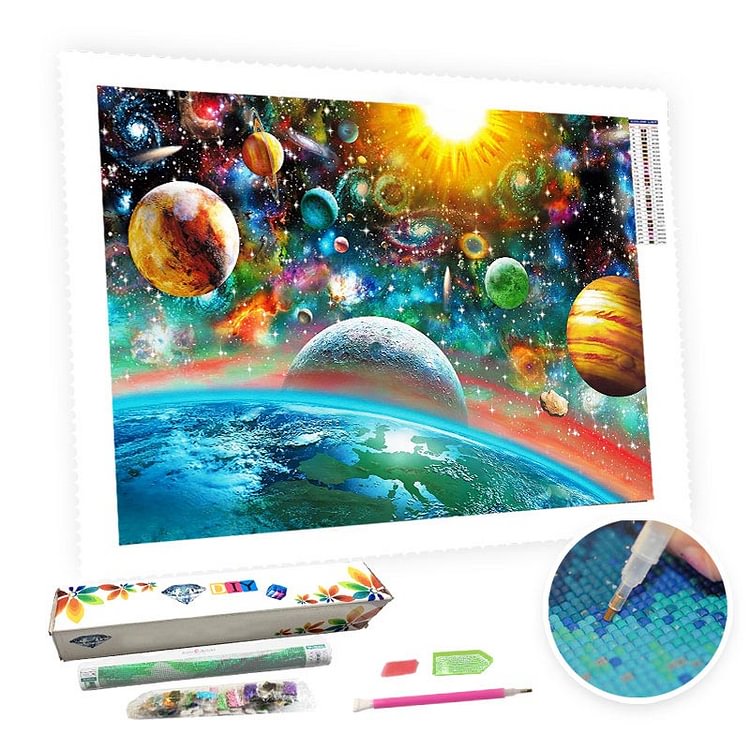 Personalized Gifts - DIY Diamond Painting Kit for Adults - Colorful Universe-BlingPainting-Customized Products Make Great Gifts