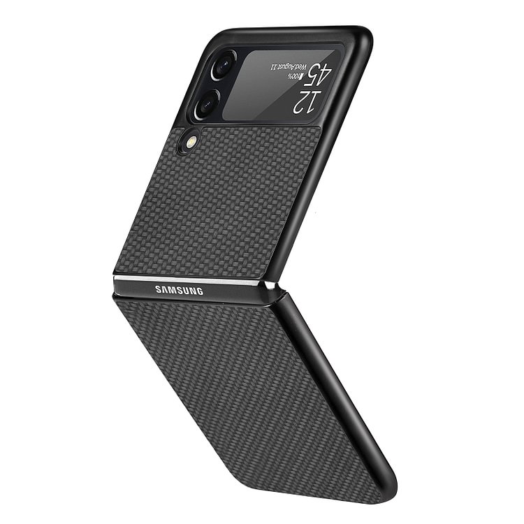 Luxury Carbon Fiber Slim Case for Samsung Galaxy Z Flip 3 4 5G