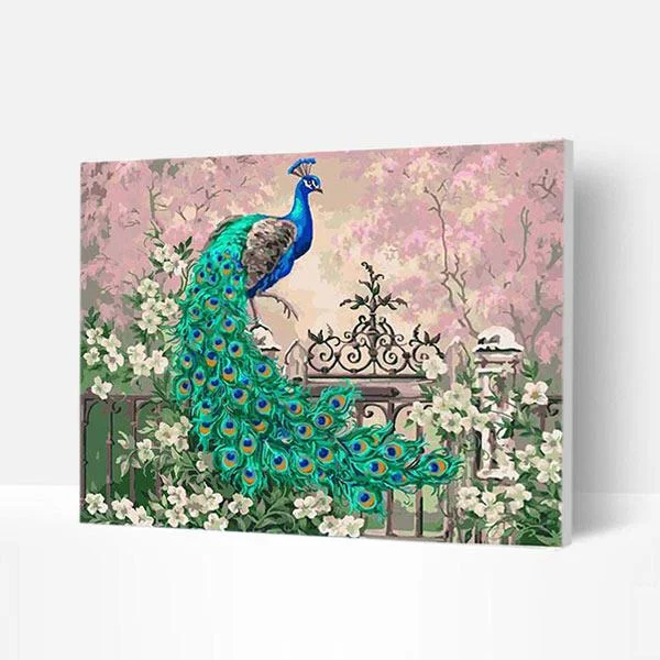 Paint by Numbers Kit - Elegant Peacock-BlingPainting-Customized Products Make Great Gifts