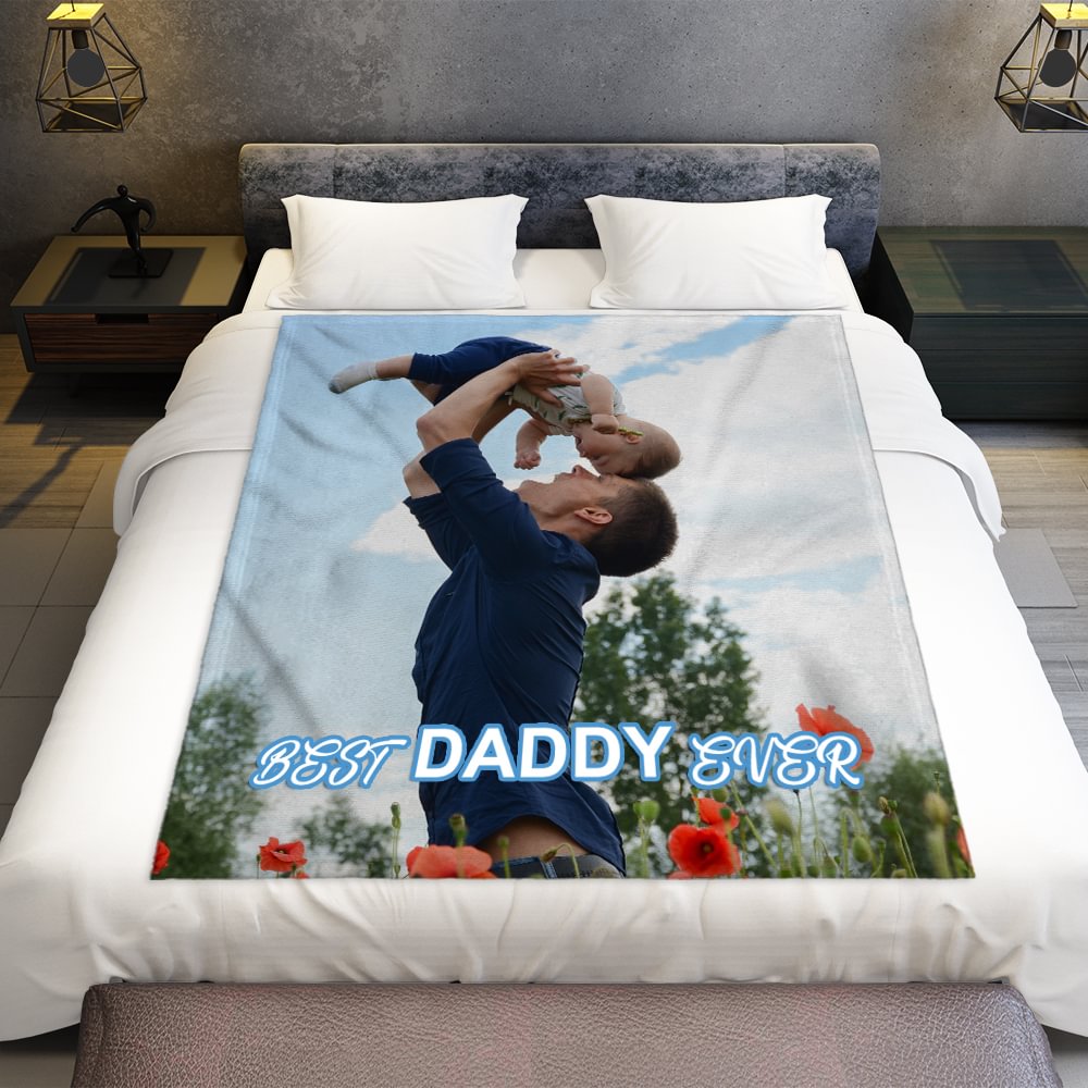 Custom Father's Day Blankets - Best Dad Ever-BlingPainting-Customized Products Make Great Gifts