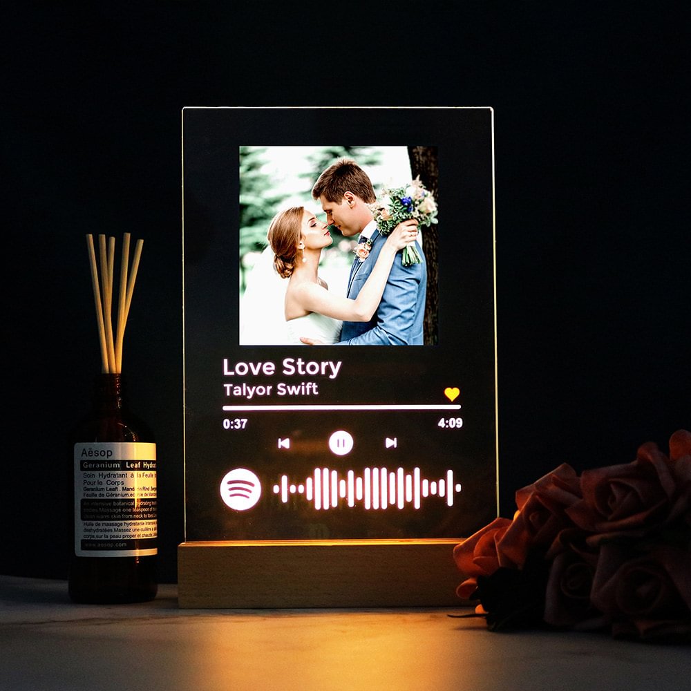 Custom Spotify Code Music Plaque Night Light & Keychain,Customizable Spotify Plaque - Creative Gifts-BlingPainting-Customized Products Make Great Gifts