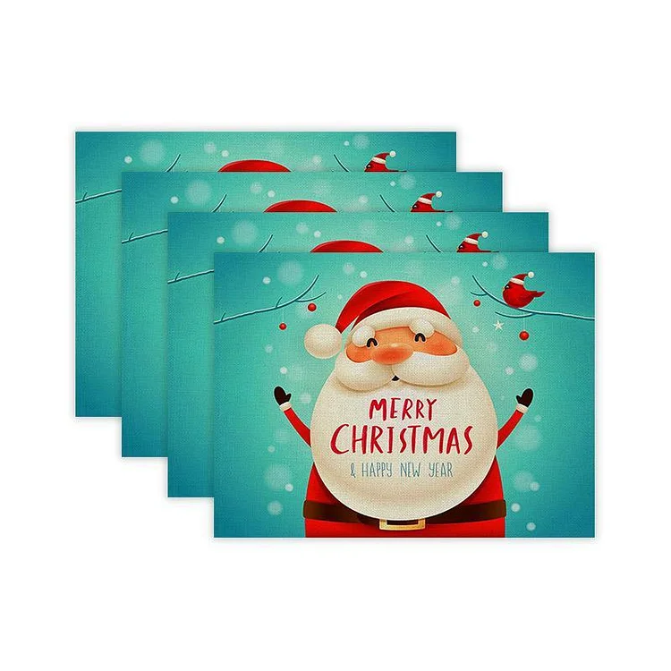 Christmas Decor Santa Placemat - Thoughtful Gifts-BlingPainting-Customized Products Make Great Gifts