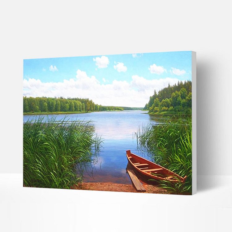 Paint by Numbers Kit - Reed In The Lake-BlingPainting-Customized Products Make Great Gifts