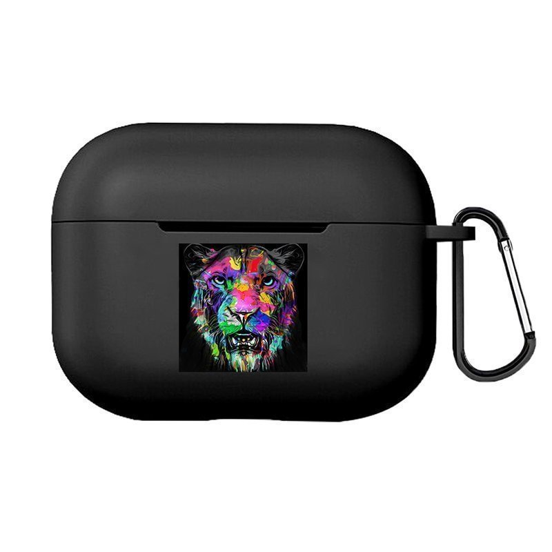 Colorful Tiger AirPods 1&2&Pro Case With Keychain-BlingPainting-Customized Products Make Great Gifts