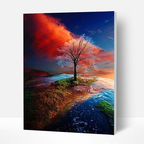 Paint by Numbers Kit -  Colorful Tree-BlingPainting-Customized Products Make Great Gifts