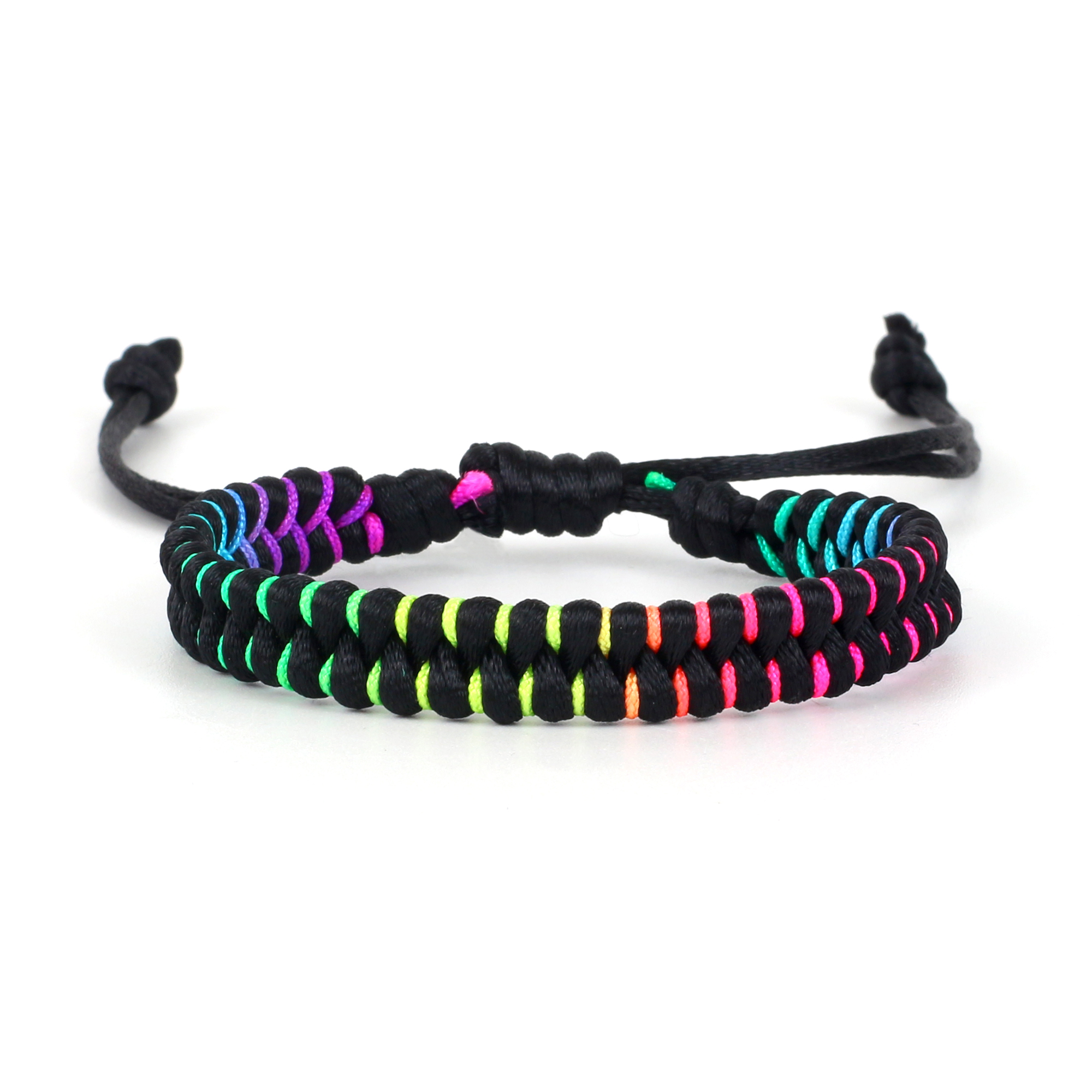 Handmade Boho Woven Rainbow Pride Bracelet Adjustable for Men and Women, Cool Gifts for Her-BlingPainting-Customized Products Make Great Gifts