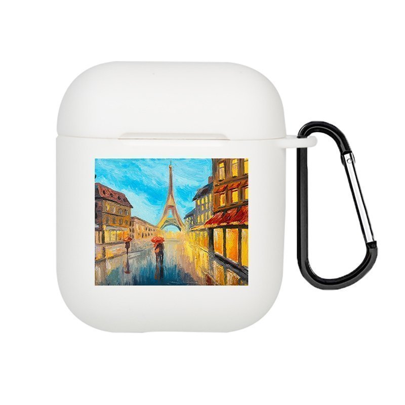 Eiffel Tower AirPods 1&2&Pro Case With Keychain-BlingPainting-Customized Products Make Great Gifts