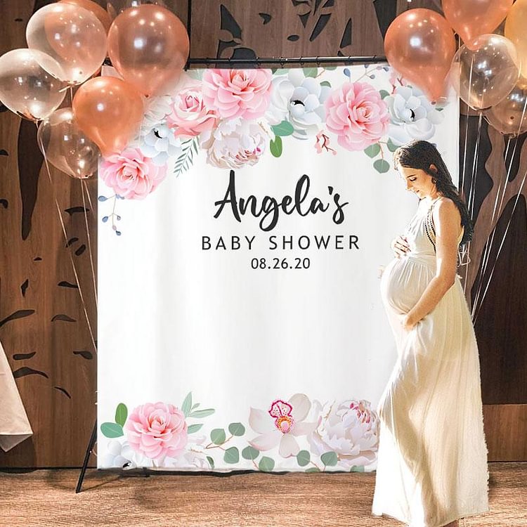 Custom Baby Shower Backdrop - Baby shower Background, Baby Boy Shower Photo  Backdrop