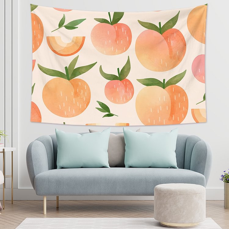 Peach Tapestry Wall Hanging-BlingPainting-Customized Products Make Great Gifts