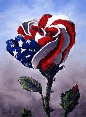 USA flag rose-BlingPainting-Customized Products Make Great Gifts