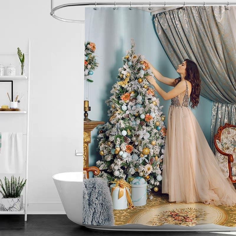 Custom Waterproof Shower Curtains With 12 Hooks -The Most Creative Gift-BlingPainting-Customized Products Make Great Gifts