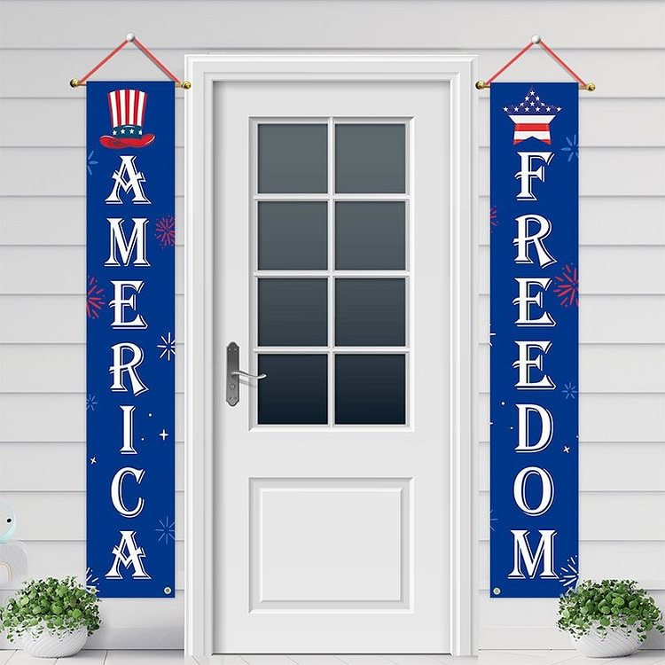 American Independence Day Banner Decor-BlingPainting-Customized Products Make Great Gifts
