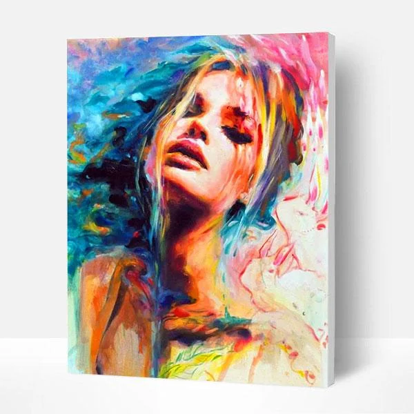 Paint by Numbers Kit - Colorful Woman-BlingPainting-Customized Products Make Great Gifts