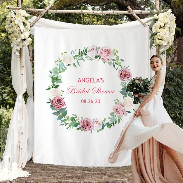 Custom Bridal Shower Backdrop - Wedding Shower Backdrop -Best Wedding ...