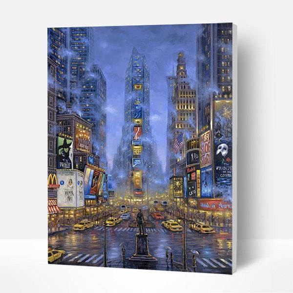 Paint by Numbers Kit -  Abstract Night City-BlingPainting-Customized Products Make Great Gifts