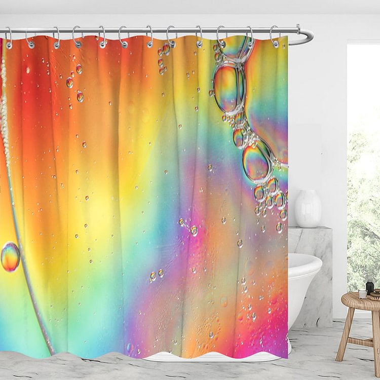 Colorful Abstract Fluid Painting Shower Curtains-BlingPainting-Customized Products Make Great Gifts