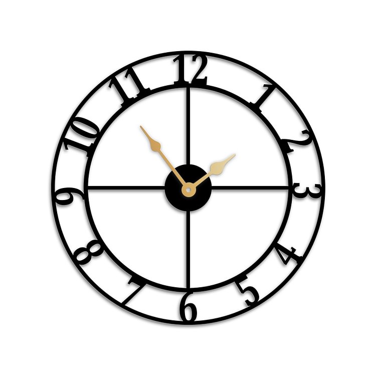 Classic Silent Metal Wall Clock with Latin Number-BlingPainting-Customized Products Make Great Gifts