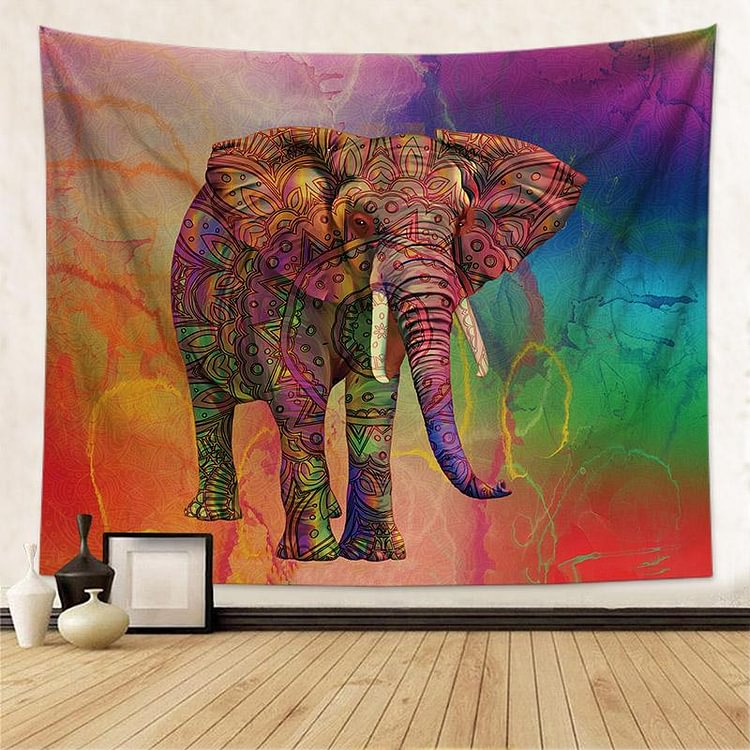 Elephant Mandala Tapestry-BlingPainting-Customized Products Make Great Gifts