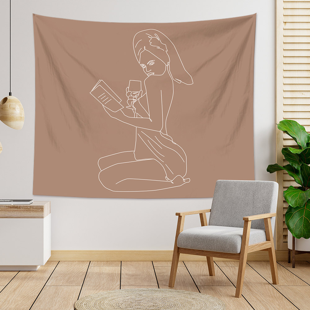 Abstract Line Art B Tapestry Wall Hanging-BlingPainting-Customized Products Make Great Gifts