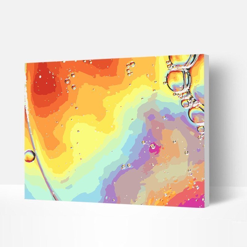 Paint by Numbers Kit - Colorful Abstract Fluid Painting-BlingPainting-Customized Products Make Great Gifts
