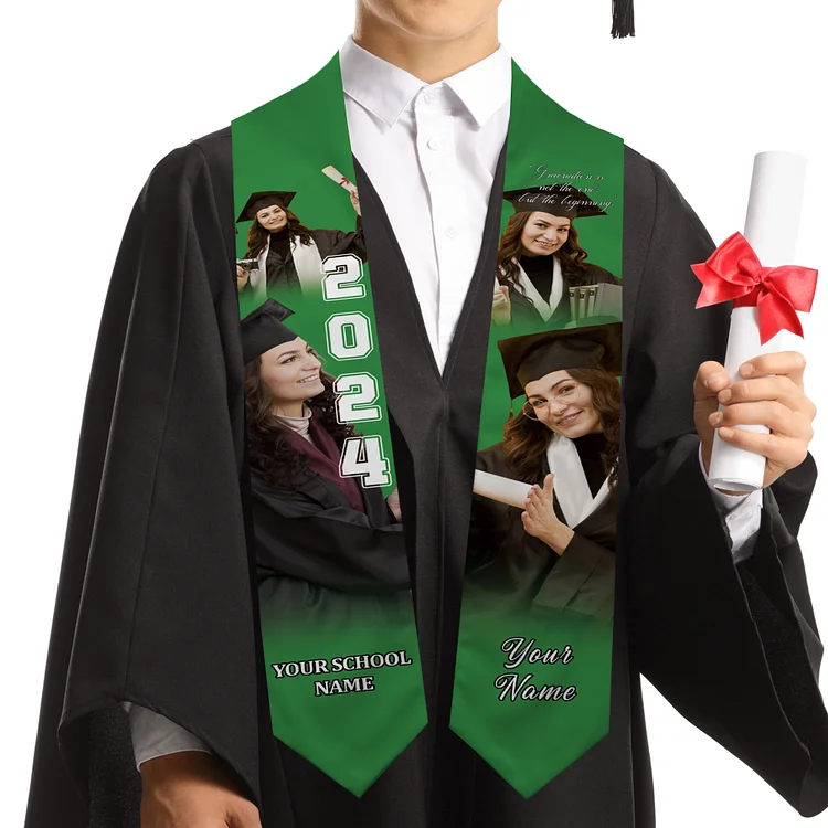 Unique College Graduation Stole, Reflecting High School Journey-BlingPainting-Customized Products Make Great Gifts