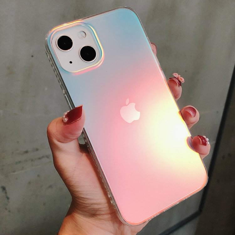 Luxury Matte Laser Aurora Phone Case for iPhone