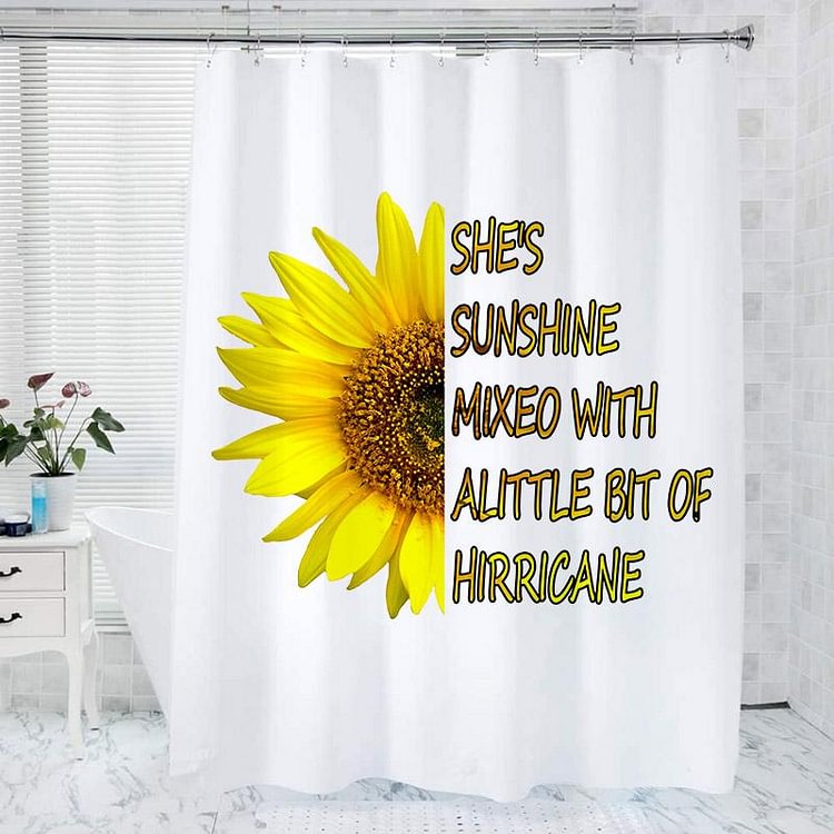 [BLINGPAINTING] Sunflower Shower Curtains-BlingPainting-Customized Products Make Great Gifts