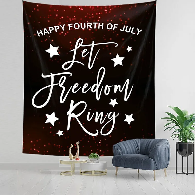 Custom Red Glitter Independence Day Backdrop-BlingPainting-Customized Products Make Great Gifts