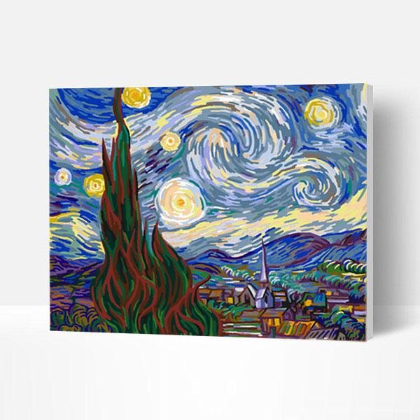 Paint by Numbers Kit - Starry Night-BlingPainting-Customized Products Make Great Gifts