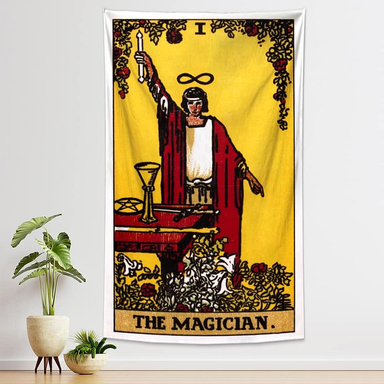 The Magician Tarot Tapestry Wall Hanging-BlingPainting-Customized Products Make Great Gifts
