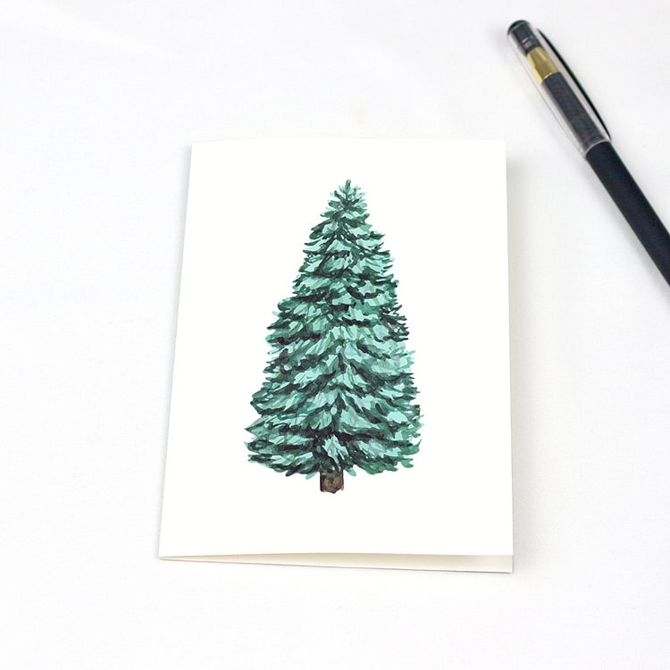Christmas Tree Card with Envelope 5*7 IN - Creative Gifts 2022-BlingPainting-Customized Products Make Great Gifts