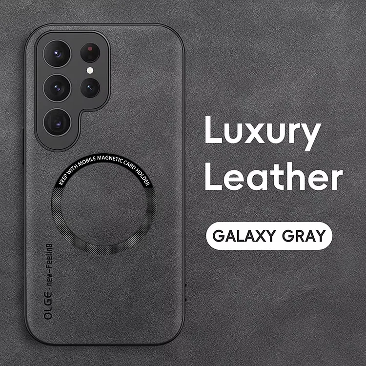 Luxury Leather Magnetic Case for Samsung Galaxy S24 S23 S22 S21 S20 Ultra FE Note 10 20 Plus Magsafe Wireless Charge Cover  Caseepro - High Quality Phone Cases & Covers