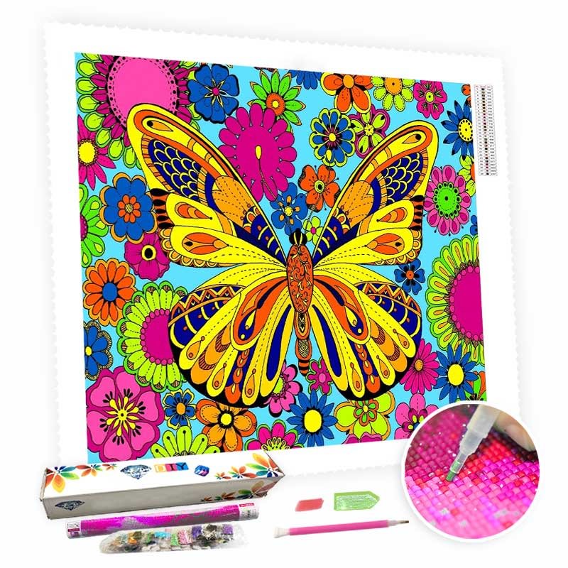 DIY Diamond Painting Kit for Adults - Butterflies and Flowers-BlingPainting-Customized Products Make Great Gifts