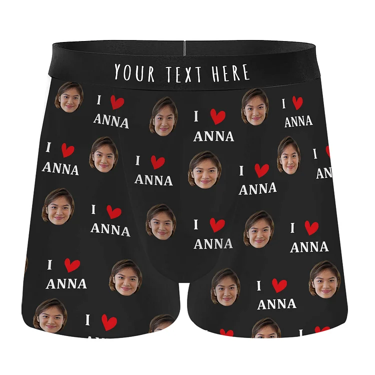 Custom Face Boxer Love Panties Personalized Gift-BlingPainting-Customized Products Make Great Gifts