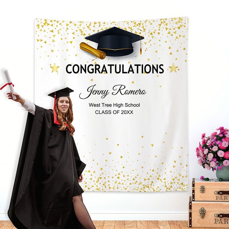 Personalized Graduation Party Photo Backdrop E-BlingPainting-Customized Products Make Great Gifts