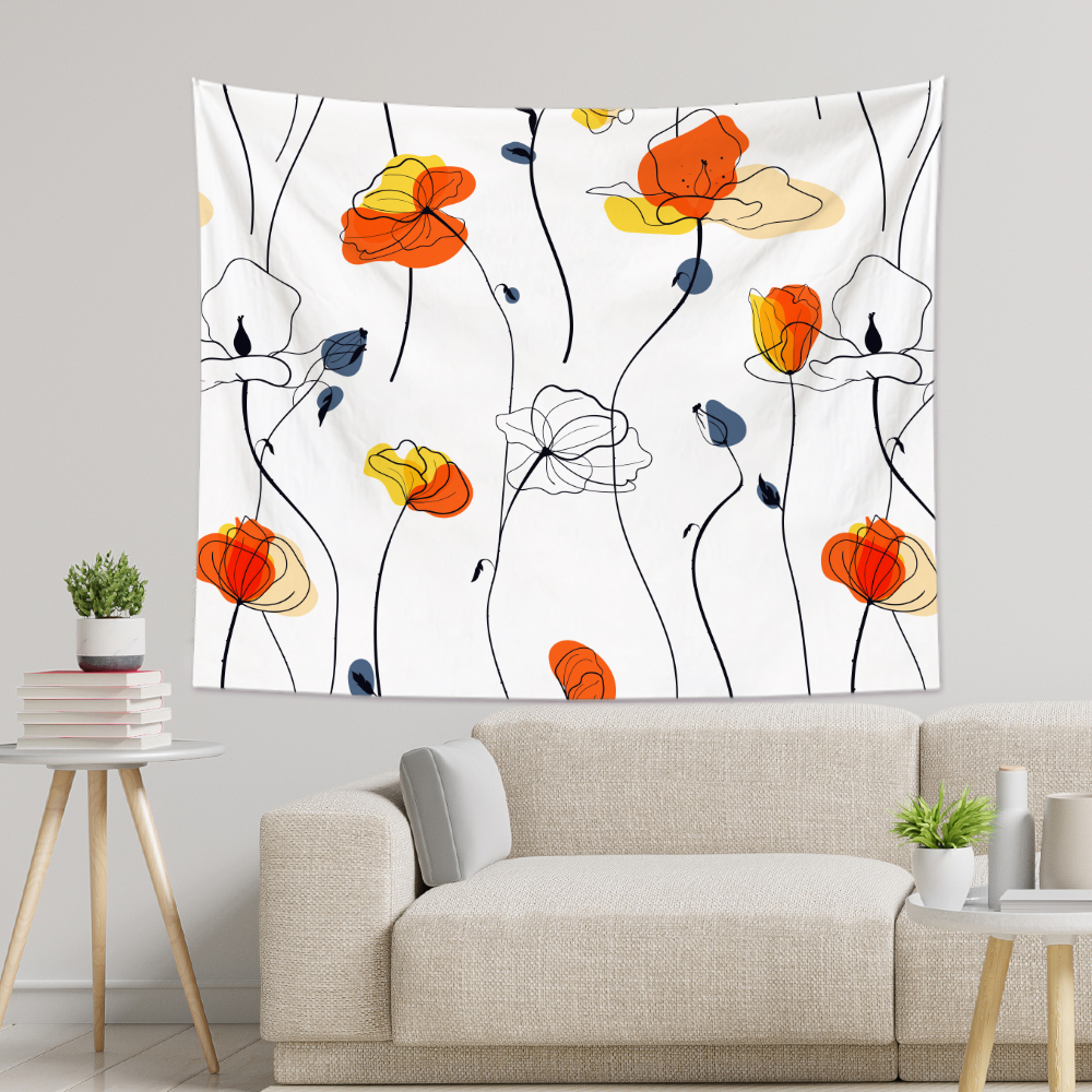 Floral Tapestry Wall Hanging-BlingPainting-Customized Products Make Great Gifts