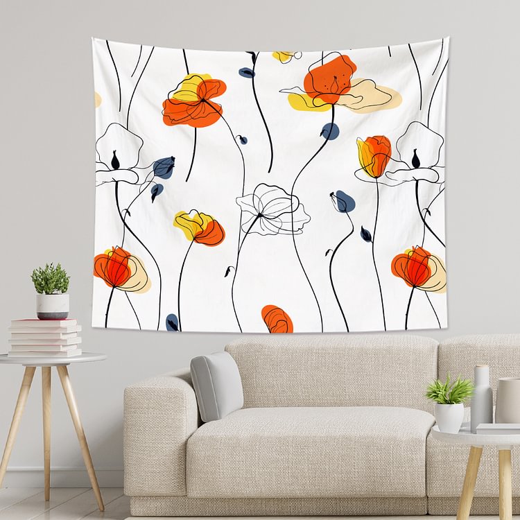 Floral Tapestry Wall Hanging-BlingPainting-Customized Products Make Great Gifts
