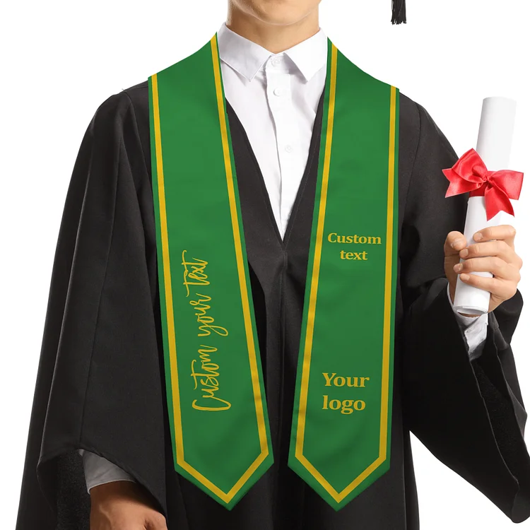 Personalized College Graduation Stole, Reflecting High School Pride