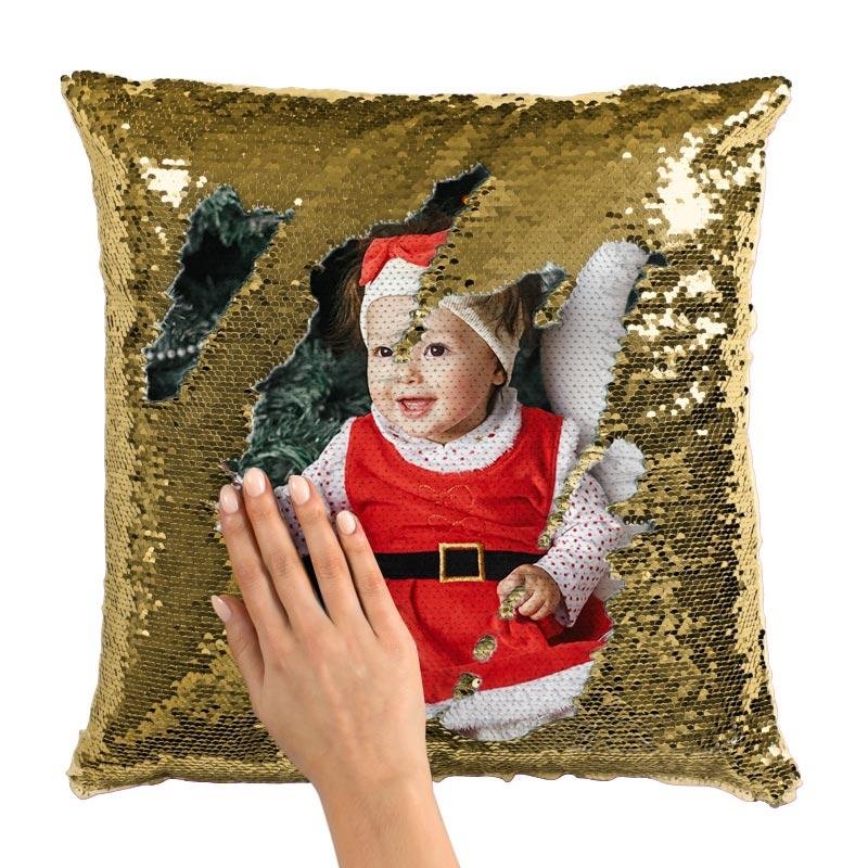 Custom Sequin Throw Pillow with Photo - Creative Gift-BlingPainting-Customized Products Make Great Gifts